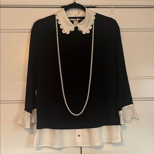 Karlagerfield Elegant Black and White Women's Top